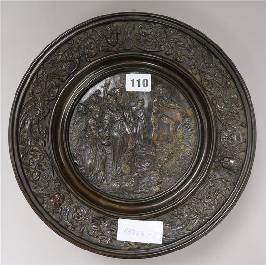 An Art Union of London electrotype tazza diameter 28cm